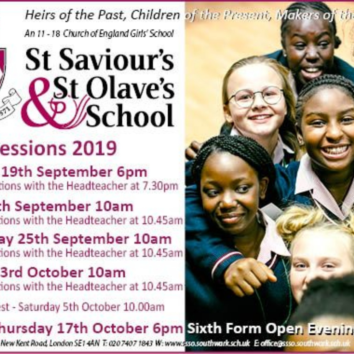 Open Sessions 2019 St Saviour s St Olave s School